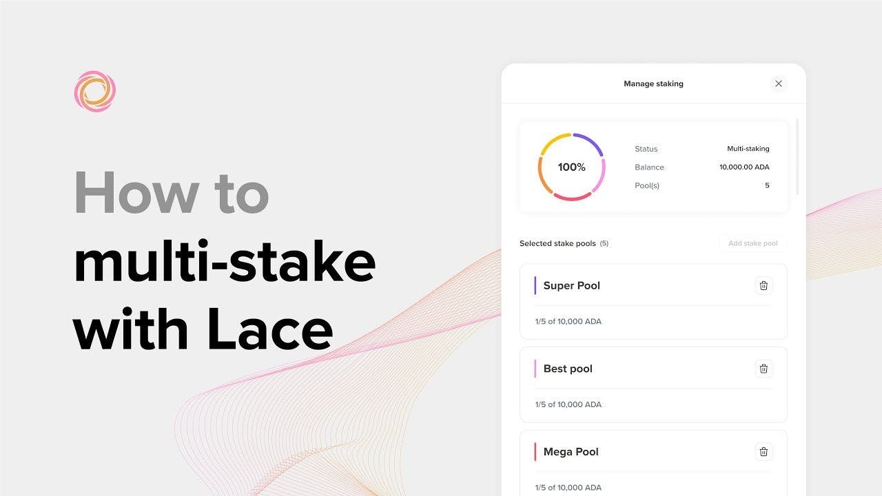 How to multi-stake in Lace wallet (beta feature)